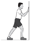 Ilustração AAOS do exercício: Alongamento da panturrilha